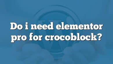 Do i need elementor pro for crocoblock?