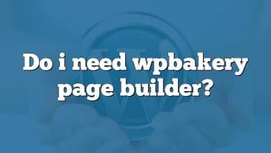 Do i need wpbakery page builder?