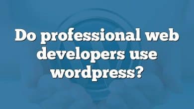 Do professional web developers use wordpress?