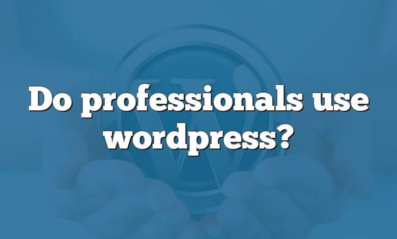 Do professionals use wordpress?