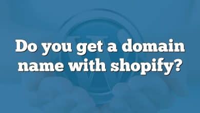 Do you get a domain name with shopify?