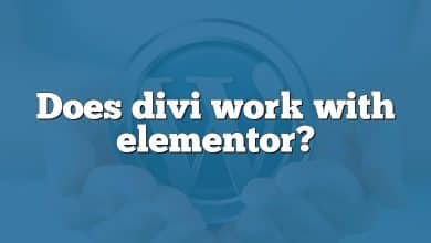 Does divi work with elementor?