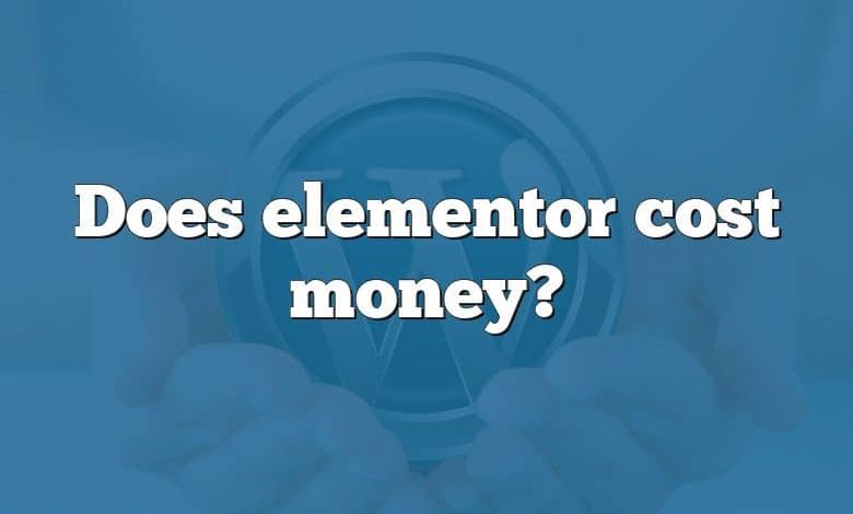 Does elementor cost money?