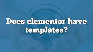 Does elementor have templates?