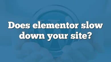 Does elementor slow down your site?