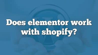 Does elementor work with shopify?