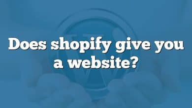 Does shopify give you a website?