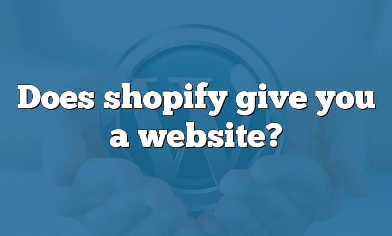 Does shopify give you a website?