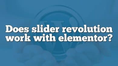 Does slider revolution work with elementor?