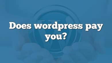 Does wordpress pay you?