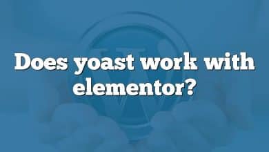 Does yoast work with elementor?