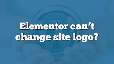 Elementor can’t change site logo?