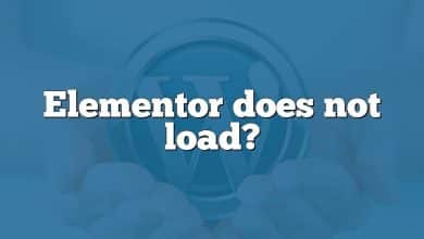 Elementor does not load?