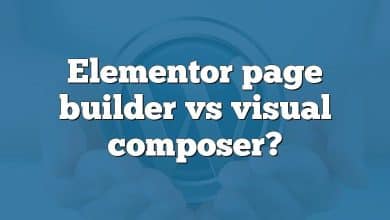 Elementor page builder vs visual composer?