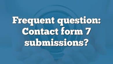 Frequent question: Contact form 7 submissions?