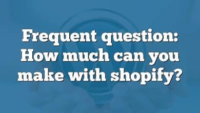 Frequent question: How much can you make with shopify?