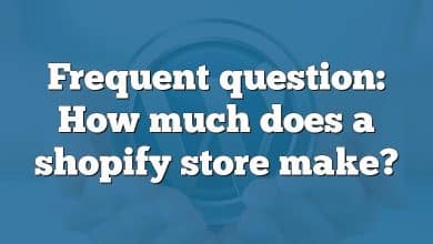 Frequent question: How much does a shopify store make?