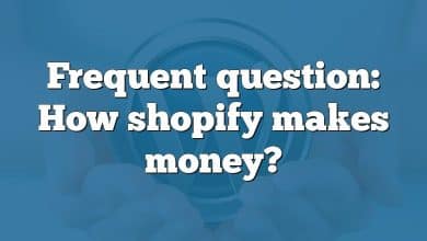 Frequent question: How shopify makes money?