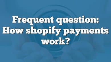 Frequent question: How shopify payments work?