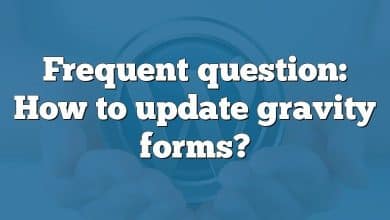 Frequent question: How to update gravity forms?