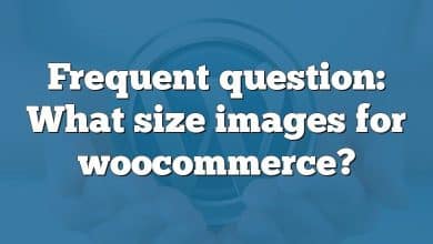 Frequent question: What size images for woocommerce?