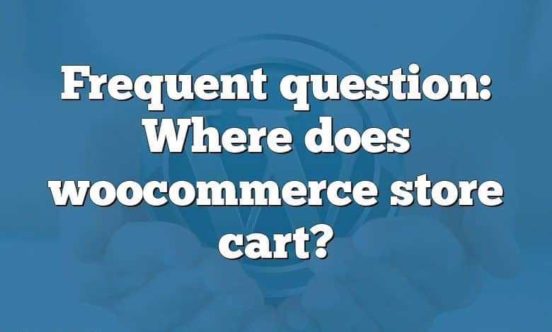 Frequent question: Where does woocommerce store cart?