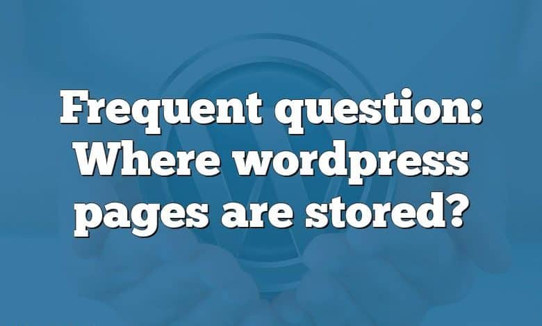 Frequent question: Where wordpress pages are stored?