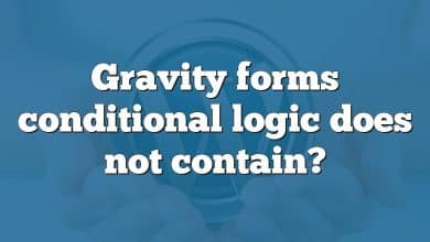 Gravity forms conditional logic does not contain?