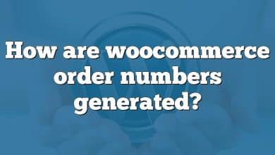 How are woocommerce order numbers generated?