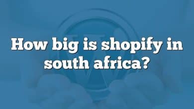 How big is shopify in south africa?