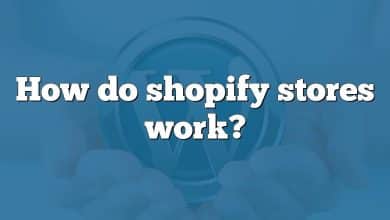 How do shopify stores work?