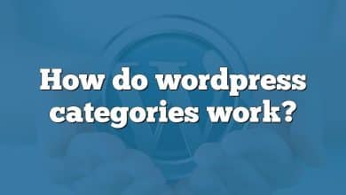 How do wordpress categories work?