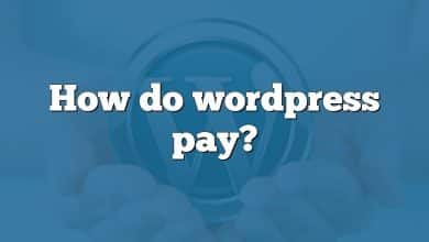 How do wordpress pay?