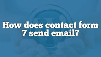 How does contact form 7 send email?