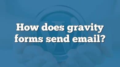 How does gravity forms send email?