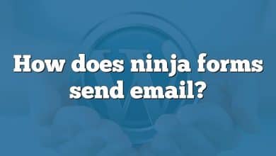 How does ninja forms send email?