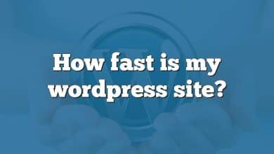 How fast is my wordpress site?