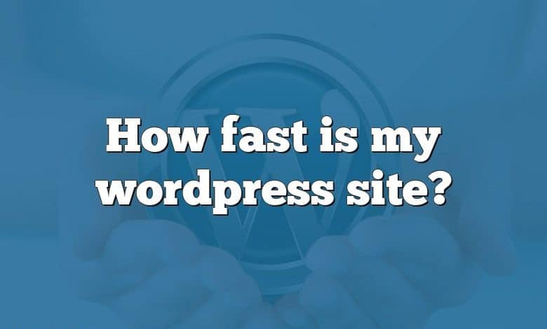 How fast is my wordpress site?