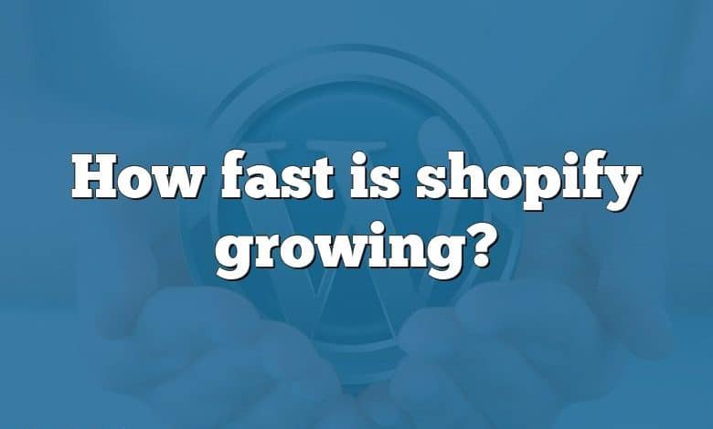 How fast is shopify growing?