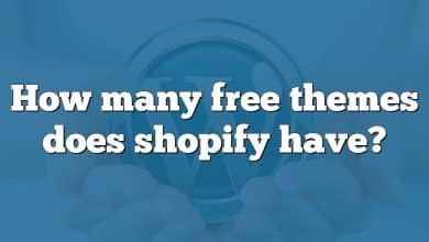 How many free themes does shopify have?