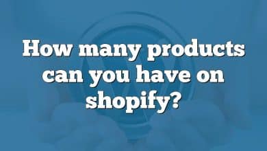 How many products can you have on shopify?