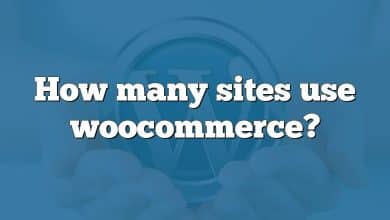 How many sites use woocommerce?