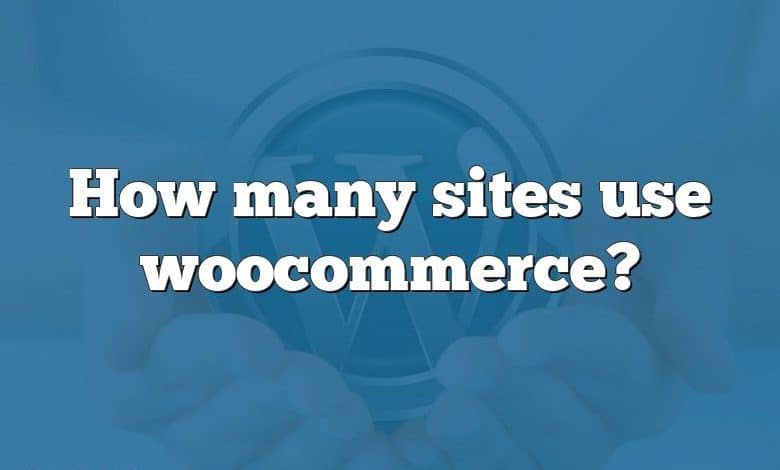 How many sites use woocommerce?