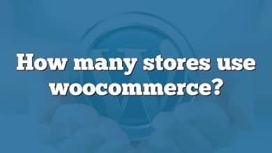How many stores use woocommerce?