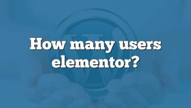 How many users elementor?