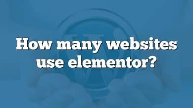 How many websites use elementor?