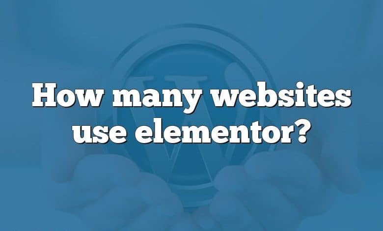 How many websites use elementor?