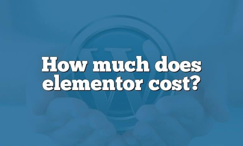 How much does elementor cost?