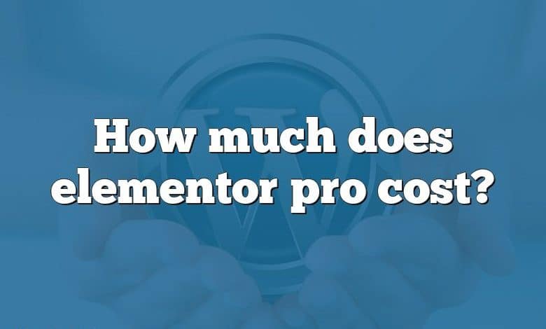 How much does elementor pro cost?