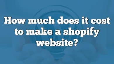 How much does it cost to make a shopify website?